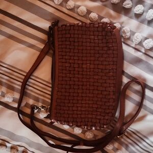 Genuine leather crossbody bag